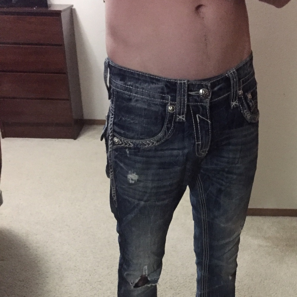 Men’s 29x34 Slim Straight Rock Revival Jeans